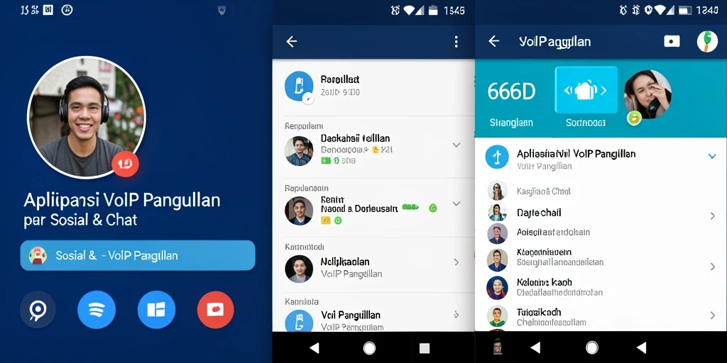 Antarmuka aplikasi 66D yang inovatif untuk VoIP Panggilan.