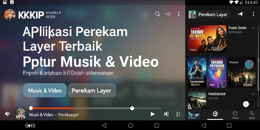 Tampilan aplikasi KKRP dengan fitur perekaman layar yang intuitif.