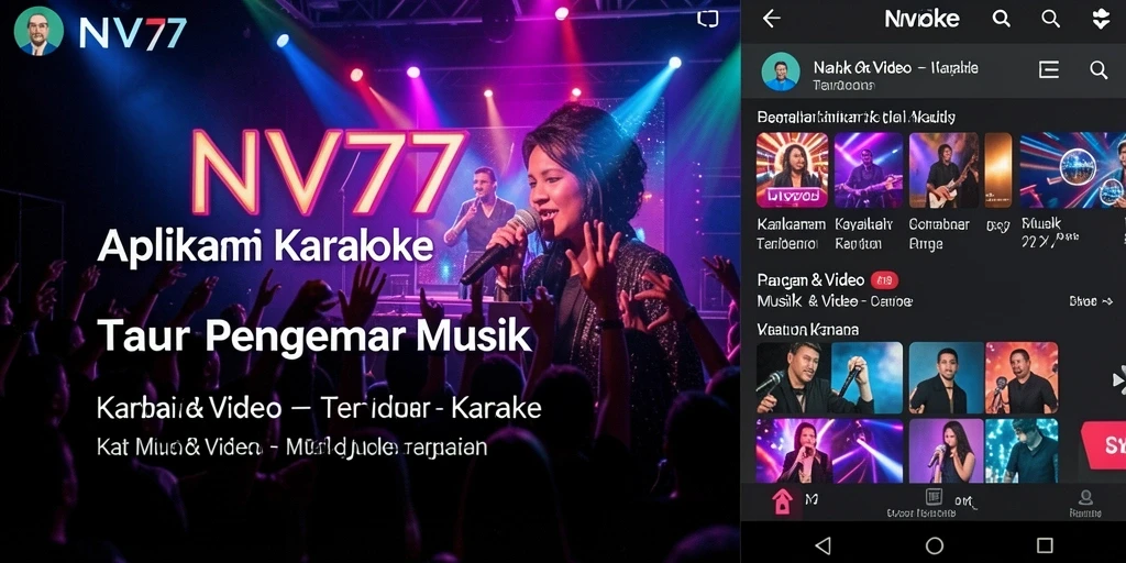 Antarmuka NV77 yang menyenangkan untuk sesi karaoke Anda.