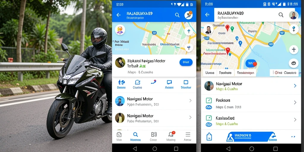Antarmuka pengguna RAJABUAYA89 yang intuitif untuk Navigasi Motor.