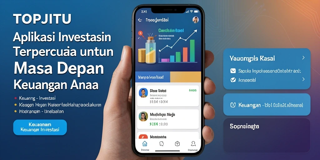 Antarmuka aplikasi TOPJITU yang menunjukkan berbagai fungsi Investasi.